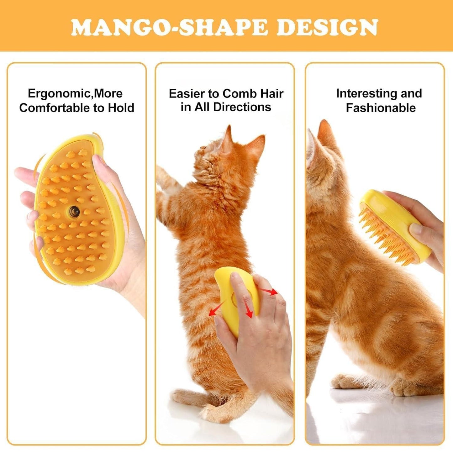 3-in-1 Steaming Pet Hairbrush