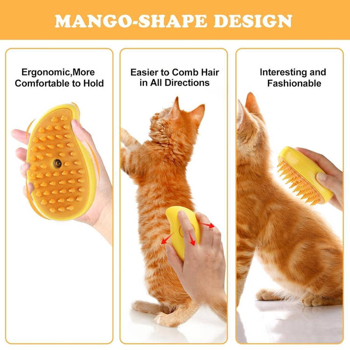 3-in-1  Steaming Pet Hairbrush